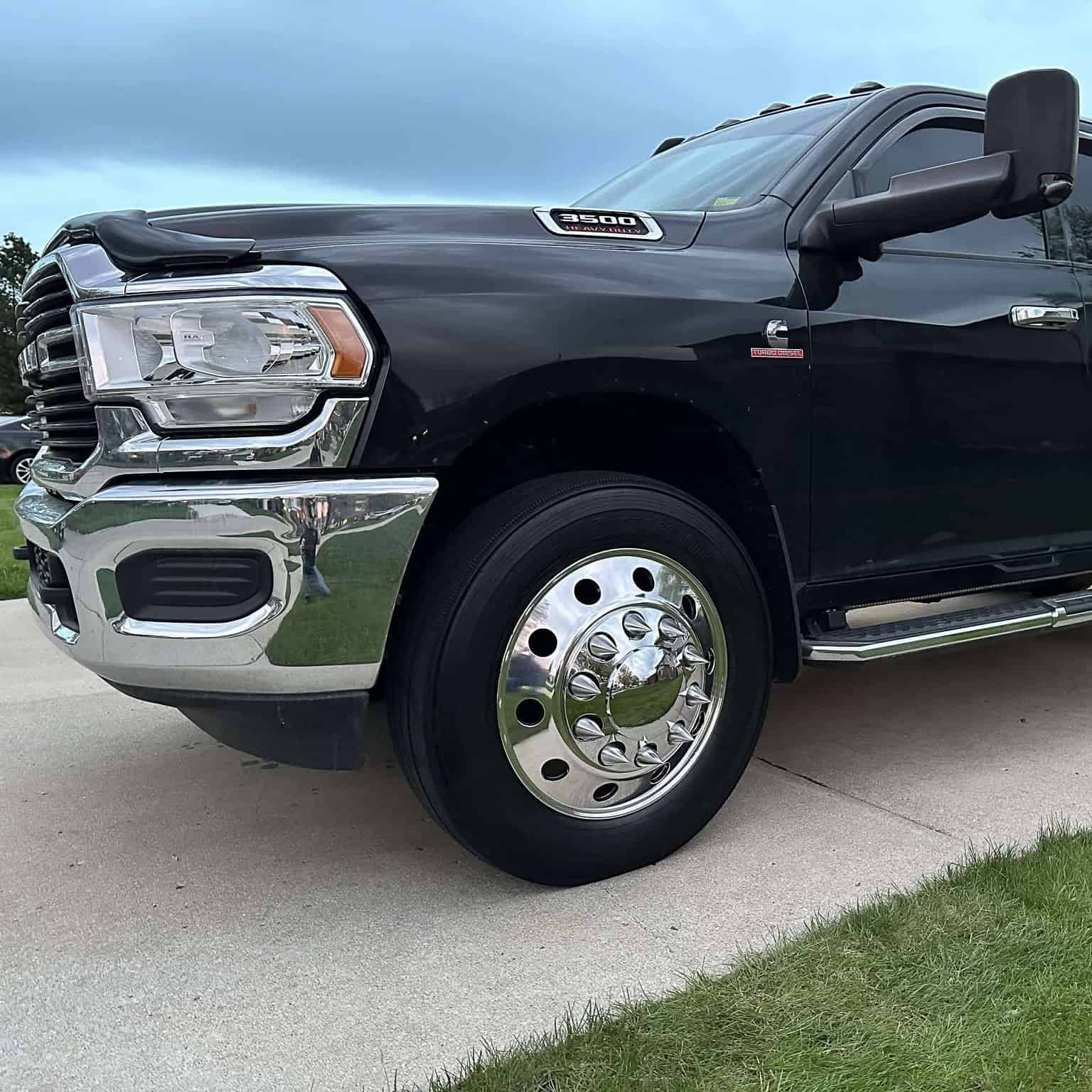 Gen 5 Dodge Ram with 8x10 Adapters and Spike Lug Nut Covers